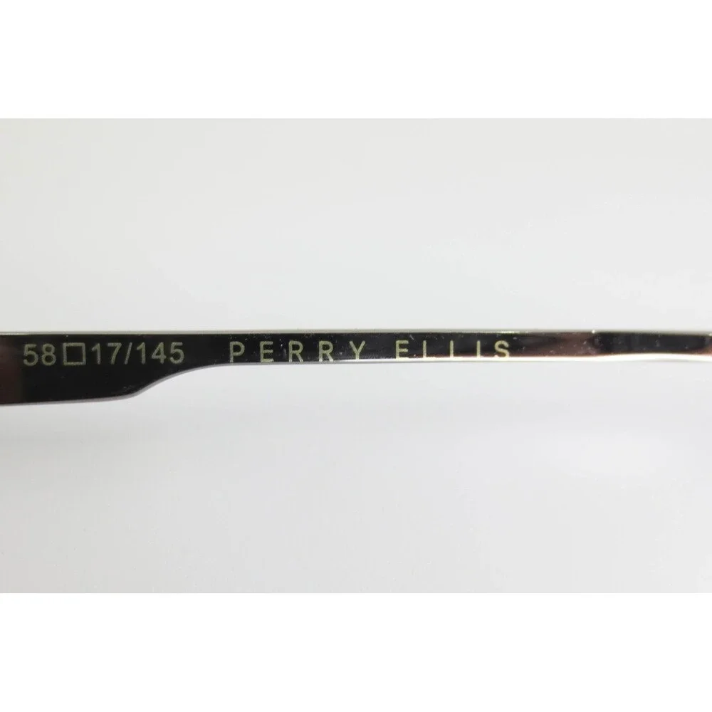 Perry Ellis PE 458-1 Mens Rectangular Eyeglasses Frames Black Grey 58-17-145
